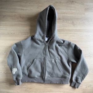 Inaka Power Crop Zip -Grey